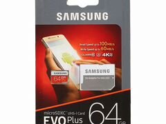 Карта памяти samsung 64gb evo plus