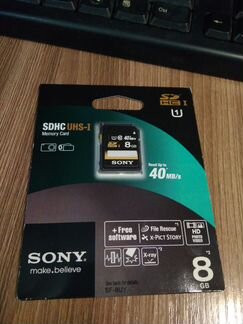 Карта памяти Sony sdhc MemoryCard 8GB Class10