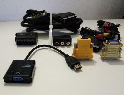 Переходники и кабеля hdmi VGA DVI scart