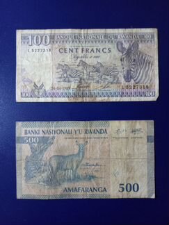 Руанда 100 и 500 франков