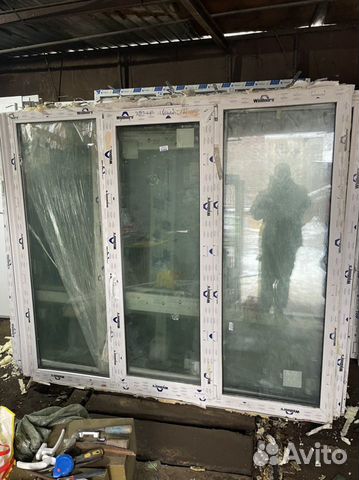 Окна пластиковые 177(в) х197(ш) серое