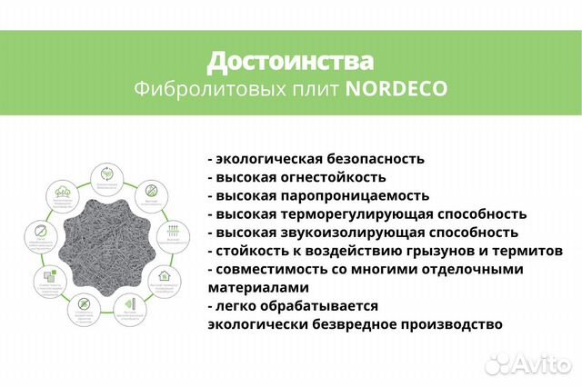 Фибролитовые плиты nordeco