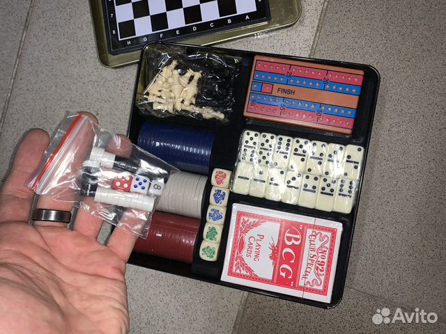 Набор 7 в 1 покер шашки и другие новый