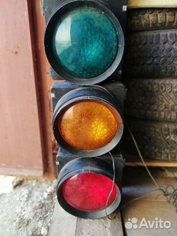 Ламповый светофор СССР для интерьера