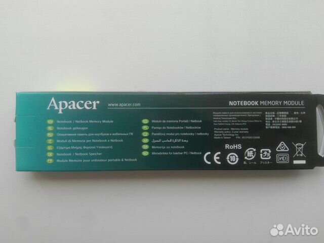 Оперативная память Apacer 8Gb DDR4 Sodim