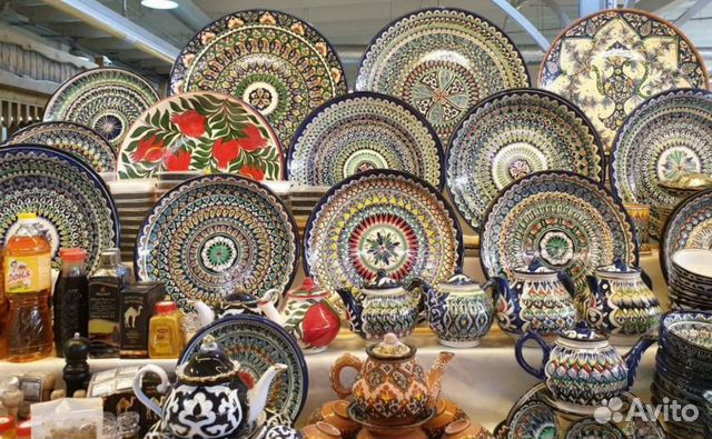 Ляган узбекский. Пахта, Риштан. Города Узбекистана