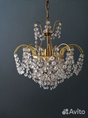 Люстра потолочная, хрустальная Чехия