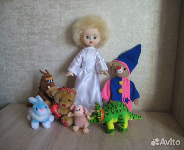 Немецкая кукла 70-х годов и мягкие игрушки