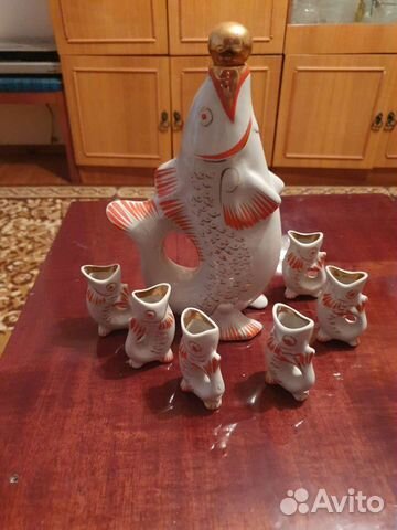 Водочно-коньячный набор Рыбы СССР Винтаж