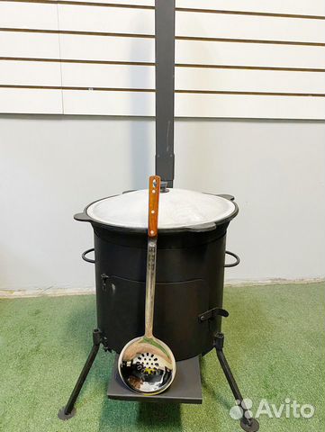 Казан чугунный с печкой