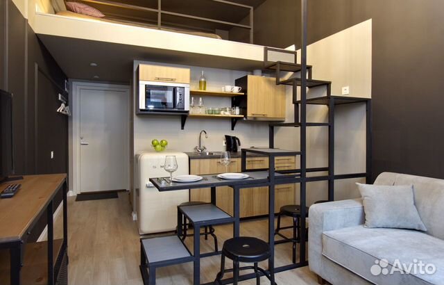 

Квартира-студия, 18 м², 2 кровати
