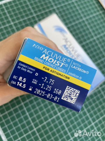 Линзы 1 day acuvue moist astigmatism -3.75