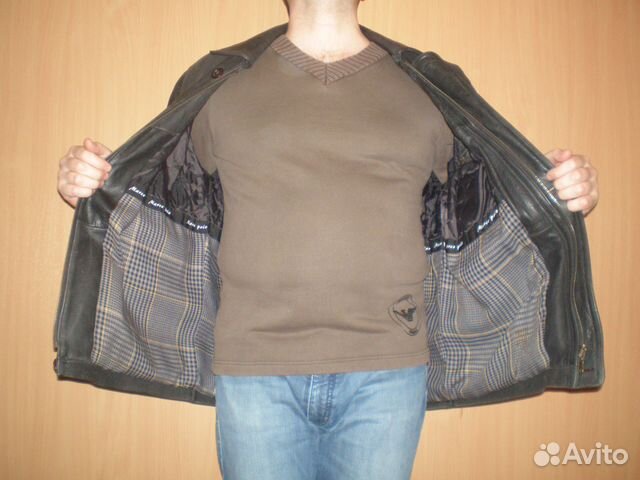 Куртка кожаная размер XL 50-52