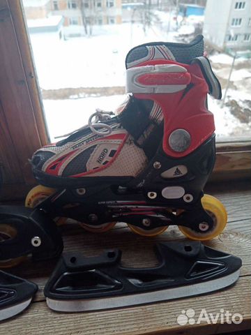 Коньки и ролики детские 2 в 1