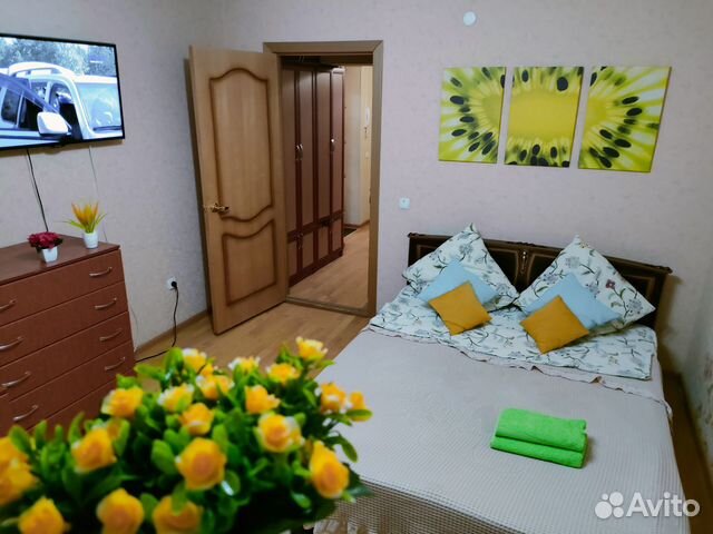 

1-к. квартира, 46 м², 2 кровати