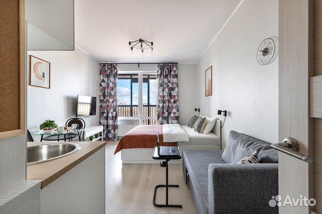 

Квартира-студия, 25 м², 2 кровати