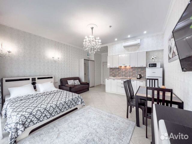 

Квартира-студия, 46 м², 2 кровати