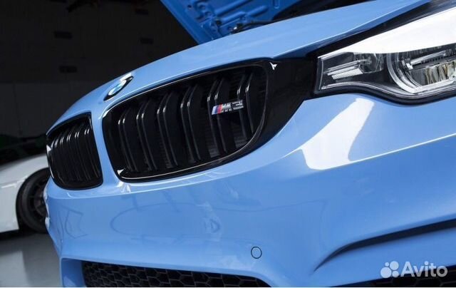 Черные Сдвоенные решетки радиатора BMW F30 M3 F32 Черные Сдвоенные решетки радиатора BMW F30 M3 F32