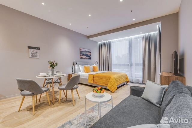 

Квартира-студия, 33 м², 2 кровати