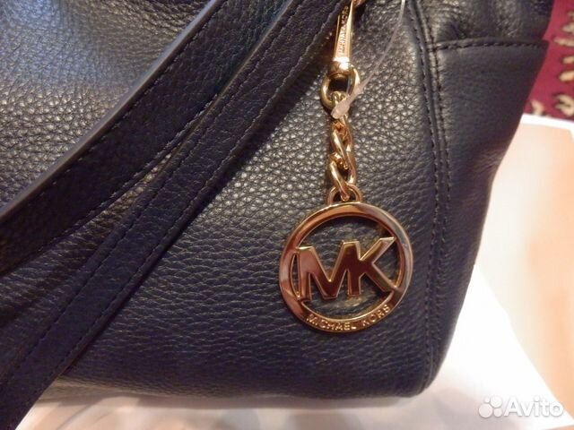 Сумка michael kors новая синяя натуральная кожа