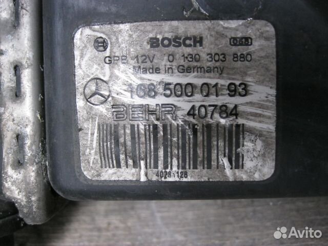 Вентилятор охлаждения Mercedes A klasse W168