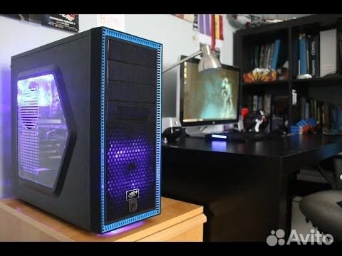 PC build Black Edition. Фото в комнате игровой компьютер 8gb Ram i5-9400 f.