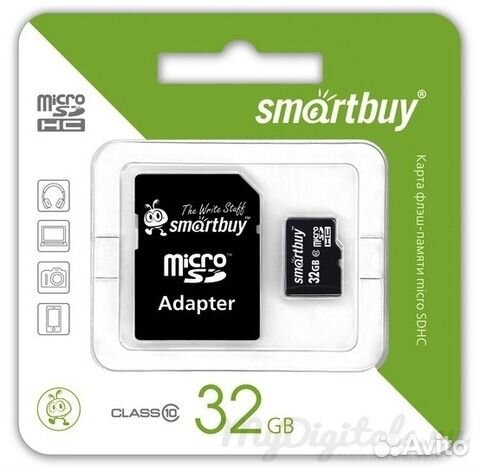 Карта памяти Smartbuy micro sd 32Gb Class 10 + SD
