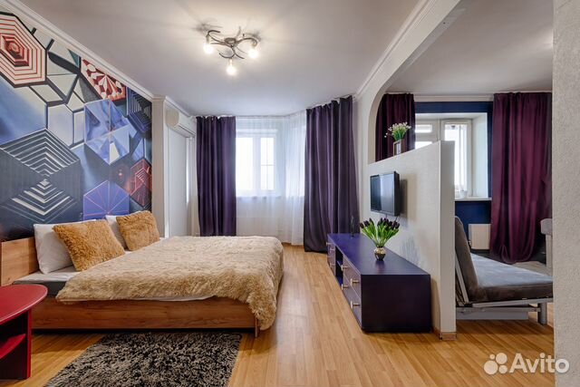 

1-к. квартира, 45 м², 2 кровати