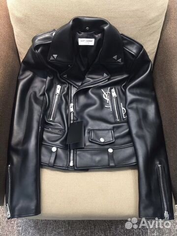 Куртка кожаная Ysl Saint Laurent