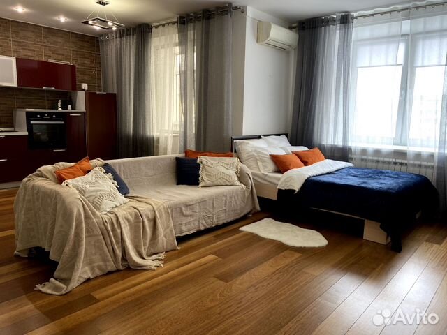 

Квартира-студия, 42 м², 2 кровати