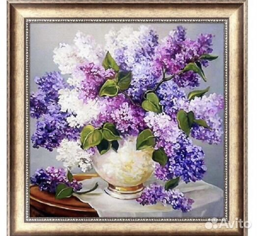 Алмазная Вышивка Мозаика Букет сирени