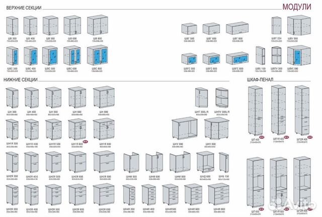 Модульные кухни мдф поэлементно