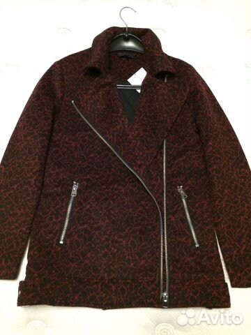 Topshop теплое черно-красное пальто Topshop теплое черно-красное пальто