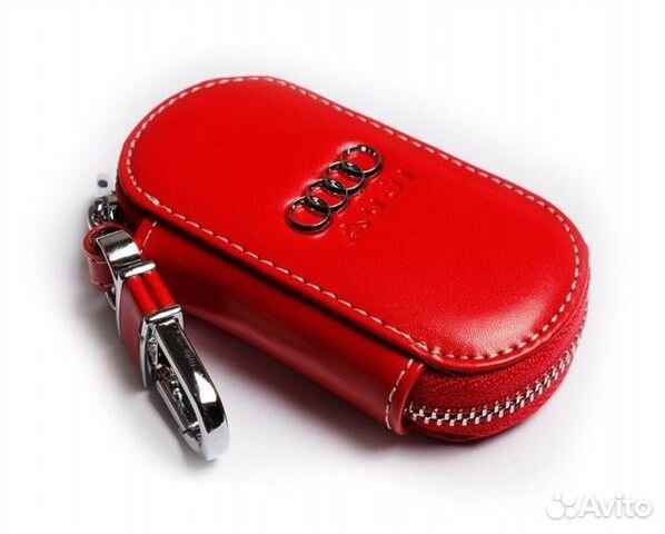 Чехол для ключей audi, овальный, на молнии