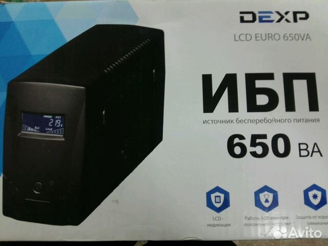 Ибп dexp LCD euro 650VA