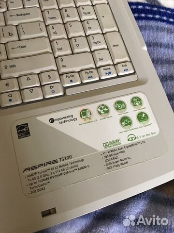 Ноутбук Acer Aspire 7520G. На запчасти