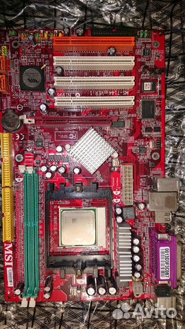 Материнка с процессором Socket 754