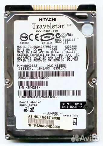 HDD Hitachi IC25N040atmr04-0 40 GB