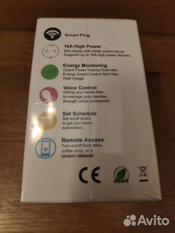 Умная розетка WiFi с измерен.потребл. на 2 гнезда Умная розетка WiFi с измерен.потребл. на 2 гнезда