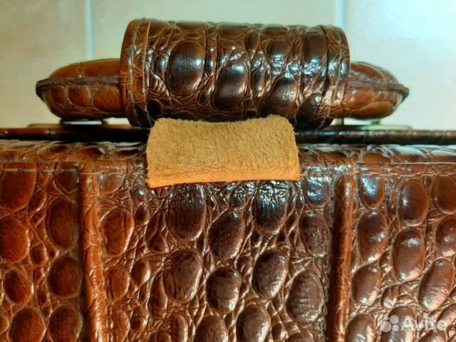 Портфель винтаж саквояж jvoly швеция крокодил