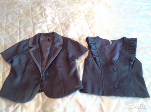 Жакет и жилет для школьной формы, новый Жакет и жилет для школьной формы, новый