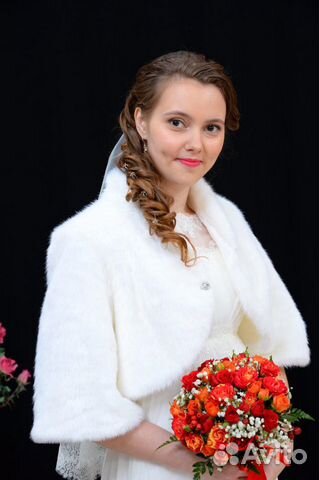Свадебное платье, фата, шубка Свадебное платье, фата, шубка