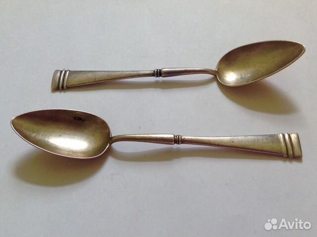 Ложка чайная серебро 84. Модерн