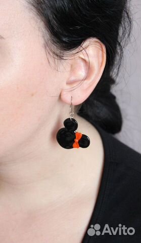 Новые сережки + подвеска Минни Маус Новые сережки + подвеска Минни Маус