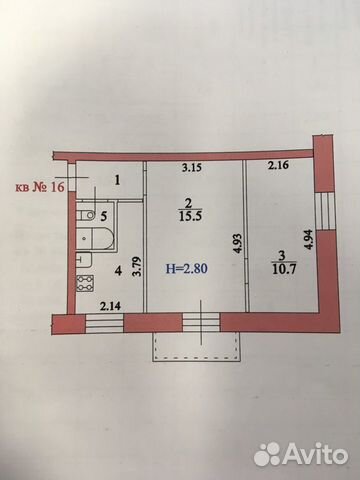 2-к квартира, 37 м², 2/2 эт. 2-к квартира, 37 м², 2/2 эт.