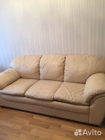 Диван кожаный и 2 кресла Диван кожаный и 2 кресла