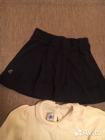 Юбка и боди Petit Bateau, с длинным рукавом.(компл