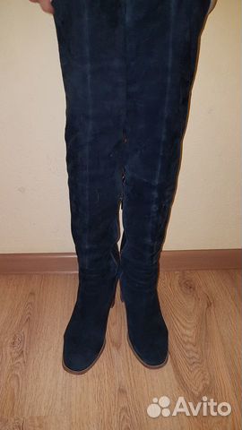 Сапоги натуральная замша Деми