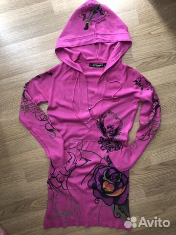 Кофта туника кофта футболка Ed Hardy оригинал