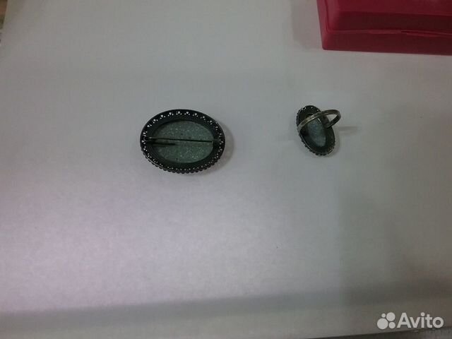 Комплект брошь и кольцо.Финифть Комплект брошь и кольцо.Финифть